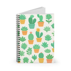 Cute Cactus Spiral Notebook - Perfect for Plant Lovers, Gardening Enthusiasts, School, Journaling, Gift Ideas image 2
