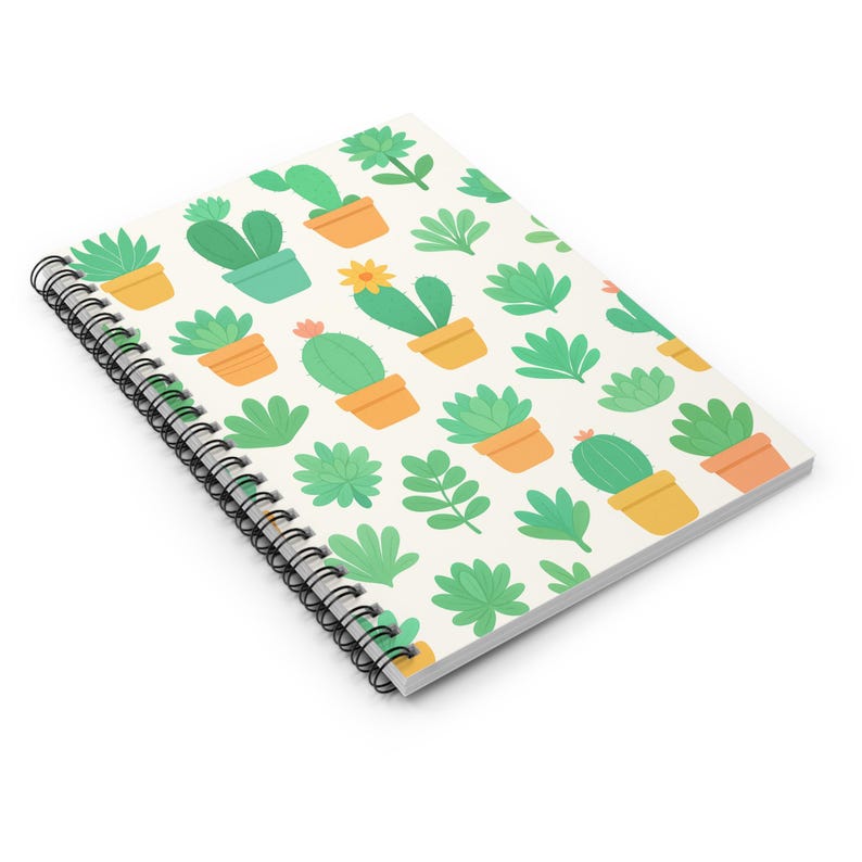 Cute Cactus Spiral Notebook - Perfect for Plant Lovers, Gardening Enthusiasts, School, Journaling, Gift Ideas image 4