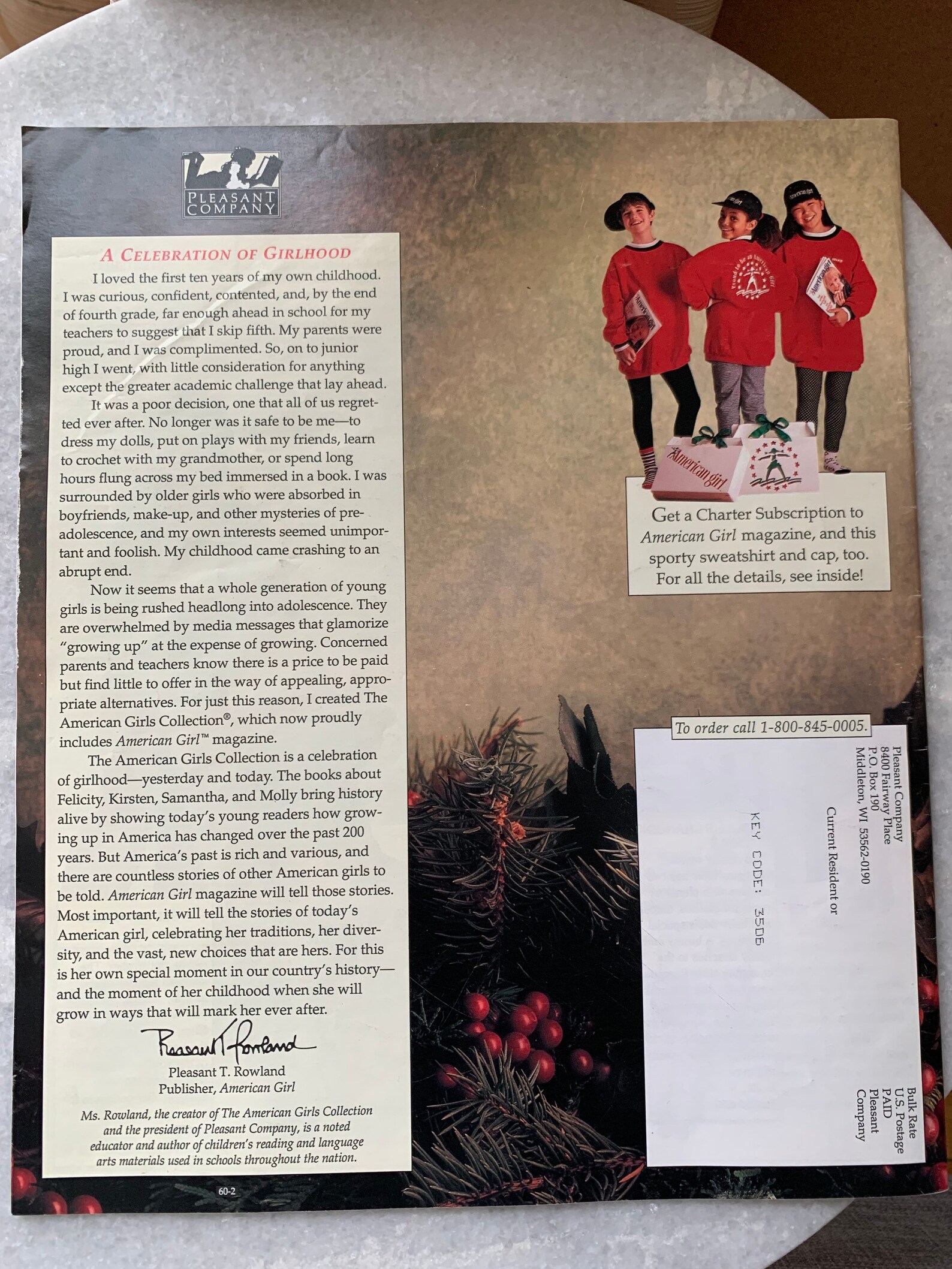 Pleasant Company Catalogue Holiday 1992 Etsy UK