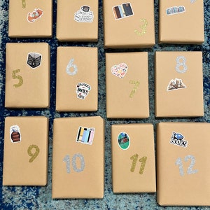 Fiction Book Advent Calendar - 12 Days of Quality, Lightly Used Novels, Cutely Wrapped and Ready