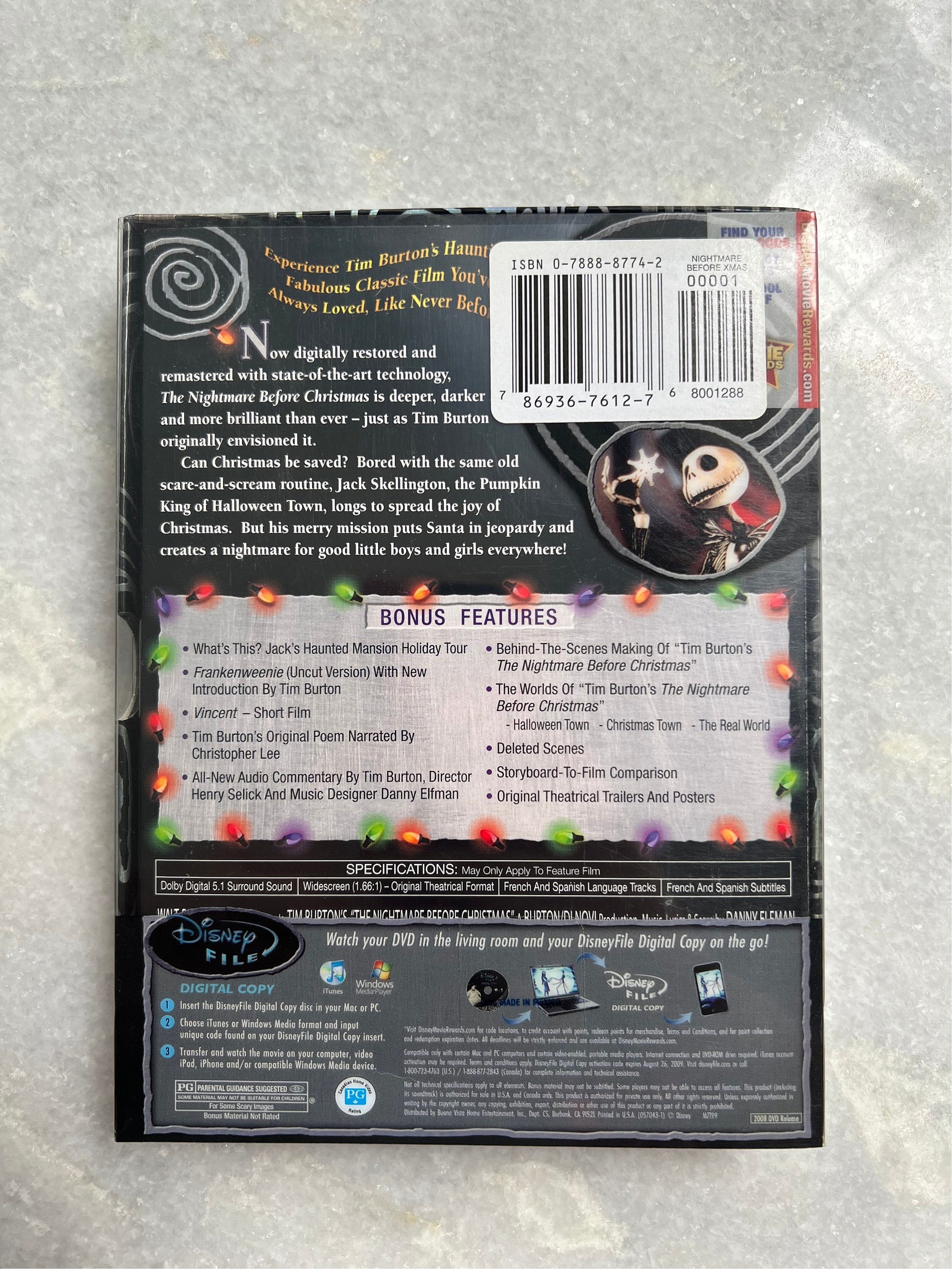 The Nightmare Before Christmas 2disc Collectors Edition Etsy