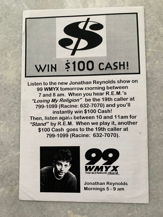 R.E.M. Monster Tour Handout, Milwaukee, WI, May 31, 1995 - Etsy