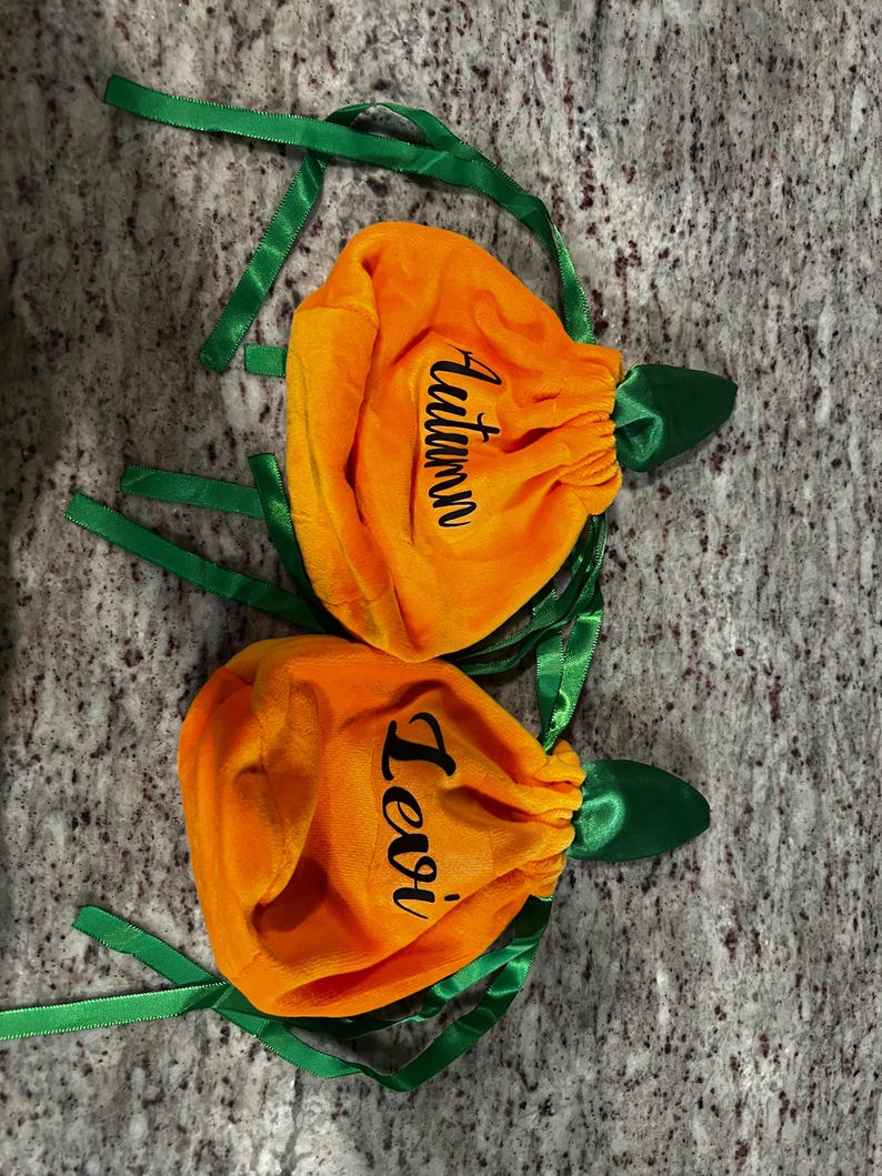 Personalized Pumpkin Treat Bag: Halloween Candy Bag, 6-inch immagine 9