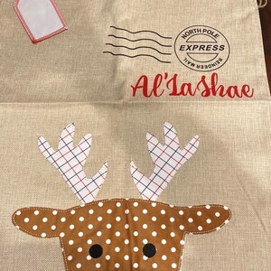 Santa Sacks, Reindeer Sacks, Christmas Presents Sack, Personalized ...