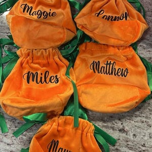Personalized Pumpkin Treat Bag: Halloween Candy Bag, 6-inch immagine 8