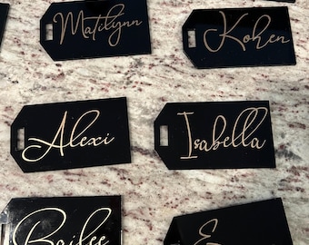 Personalized luggage tags, wedding guest tags, custom gift tags, Christmas gift tags, acrylic luggage tags custom