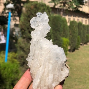 DT Faden Quartz Cluster / Clear Quartz Crystal with Matrix Specimen (S3)