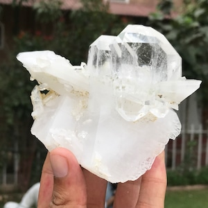 Natural Terminated Undamaged Clear Lustrous Faden Quartz Crystal ( Collection Pieces) Healing crystal  (04)