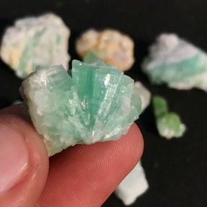 9 Pieces Lot Natural  Terminated Green/Blue/Pink Tourmaline Crystals Deal Tourmaline  (S5)