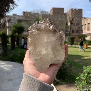 Cúmulo de cristales de cuarzo elestial ahumado, Laghman Afganistán