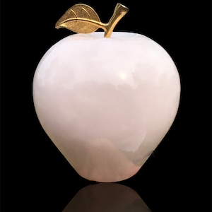Top Quality Pink Mangano Calcite Apple Shape Lamp , Hand Crafted. UV Reactive Calcite (B)