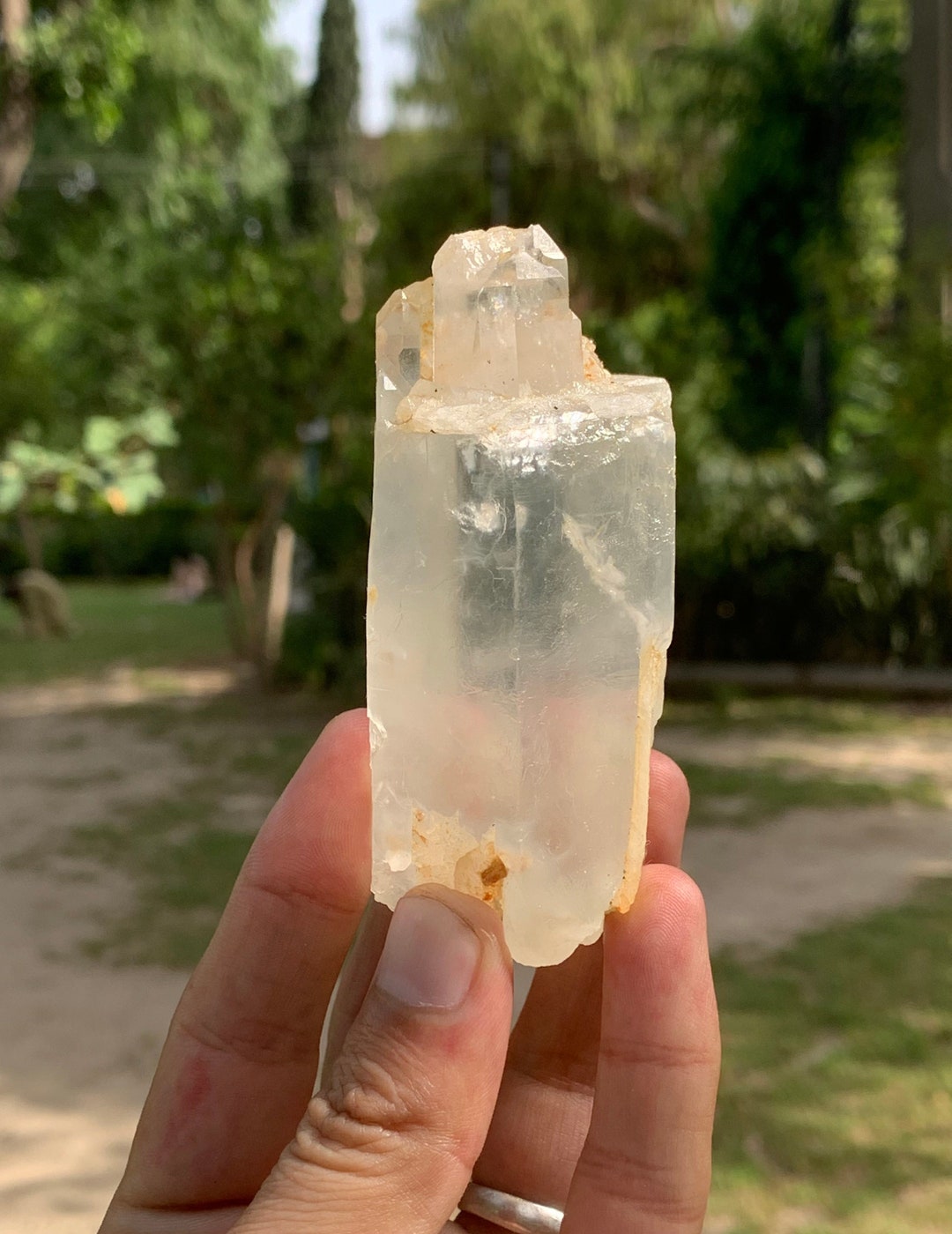 Rarest Shape Rare Shape Quartz Crystal With Rare Patterns & Bottom From Pakistan (P4 ...