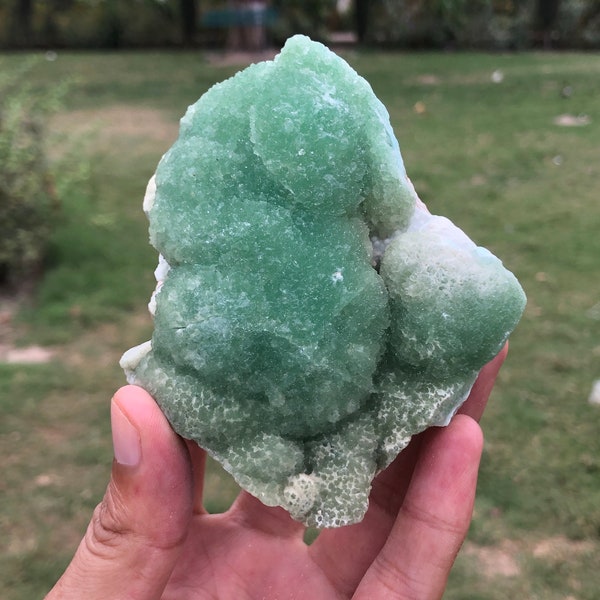 Green / Blue Aragonite Crystals Grew In Botryoidal Formation Specimen From Helmand Afghanistan (P11)