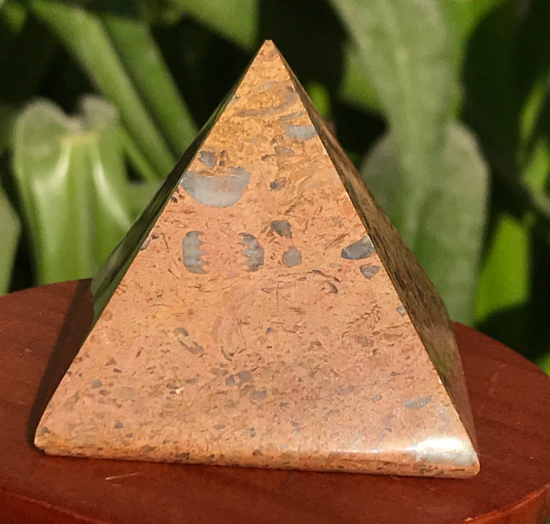 Sea Fossil Jasper Pyramid , Ocean Jasper Pyramid 170gr 34 Etsy