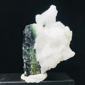 Green Cap Tourmaline Crystal With Feldspar Specimen  (00)