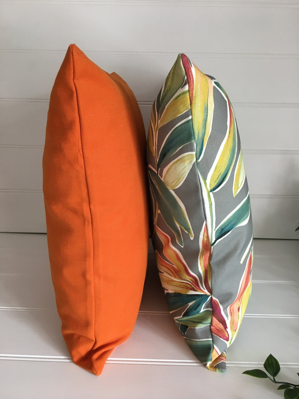 Botanical Summer Cushion Covers With a Tropical Leaf Design Etsy UK