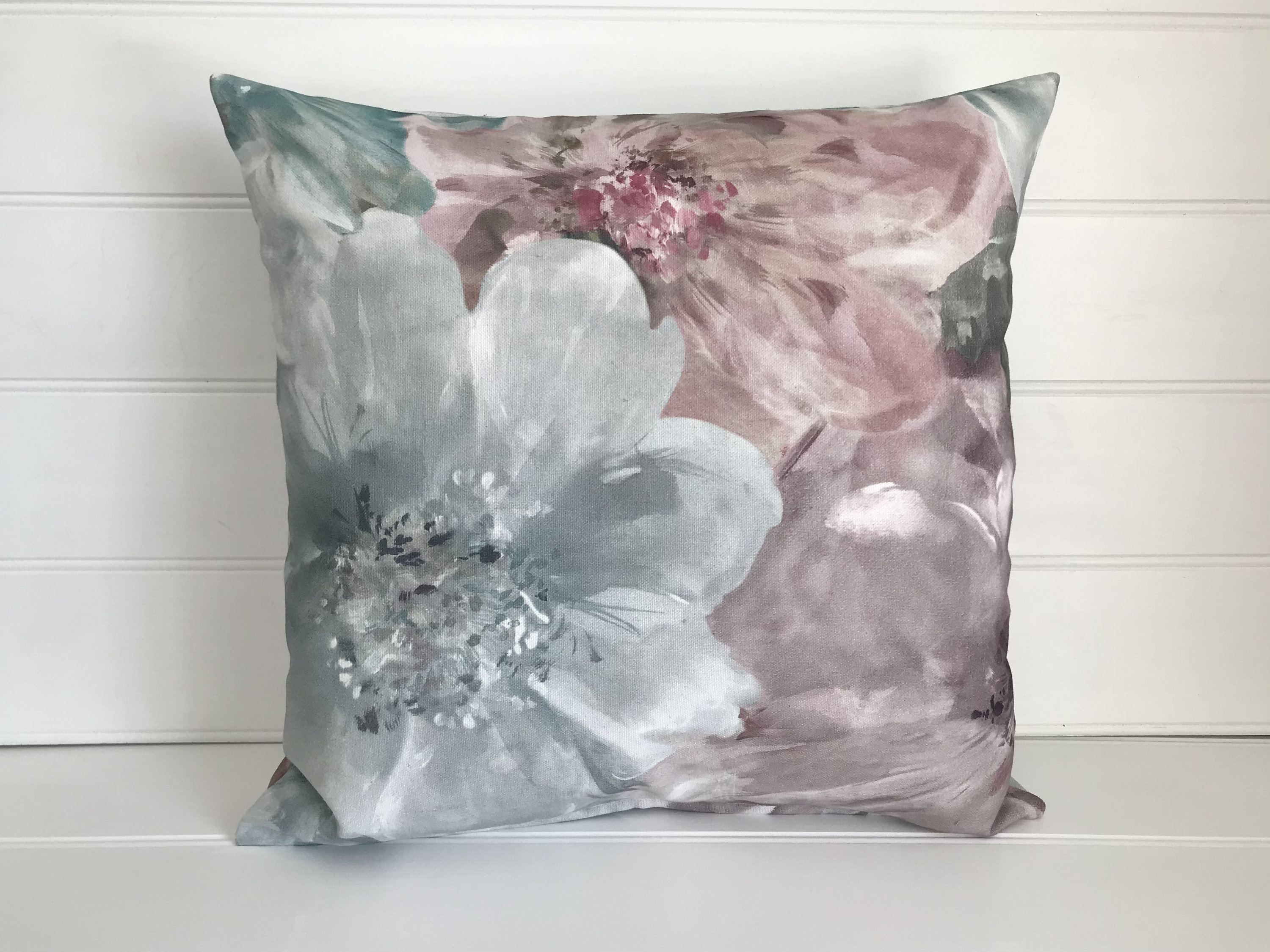 Pink and grey floral clearance cushions
