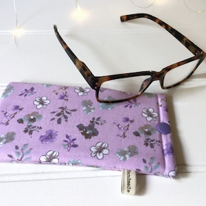 Floral/Glasses case/Sunglasses case/Ladies spectacle case/Fabric glasses case/ childrens glasses case/ soft glasses case