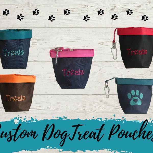 PERSONALISED dog treat pouch, Personalised bag for dog treats, Gift for Dog Mum, Dog Training Pouch with Personalisation, Gift for Dog Lover