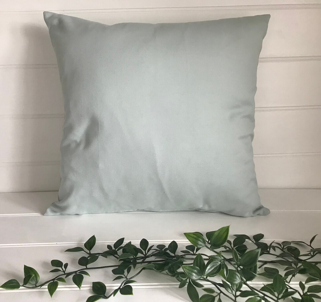 Pale Blue Cotton Cushion Cover Made to Fit an 18 X 18 Etsy