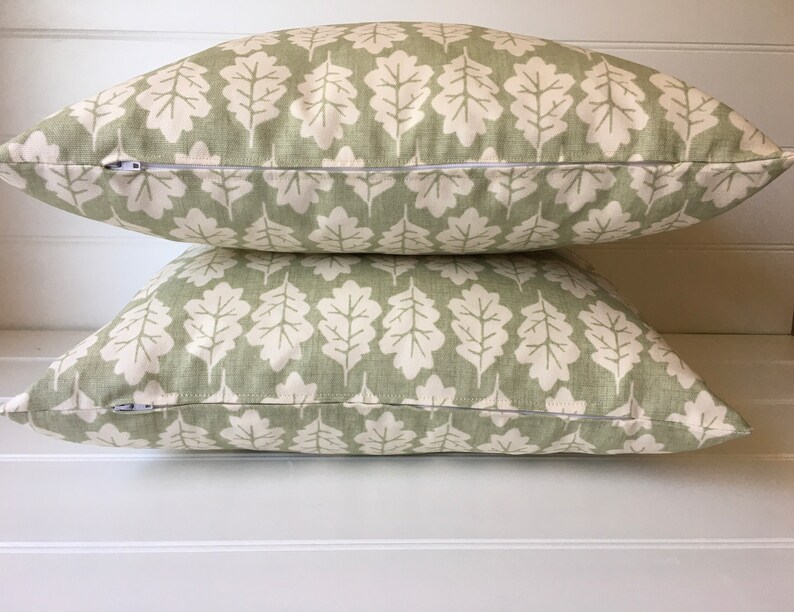 Sage Green Makeup Bag With Cream Oak Leaf Designbeautiful Etsy UK