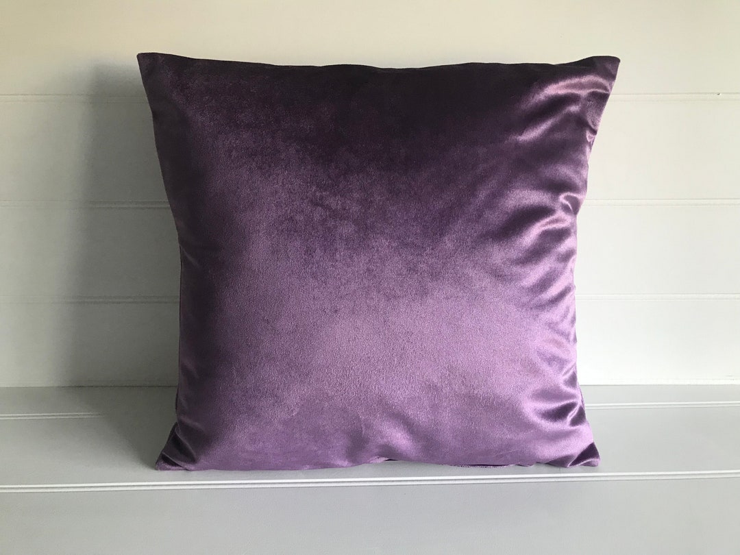 Aubergine Velvet Cushion Cover for Lounge or Bedroom Dark Plum Cushion