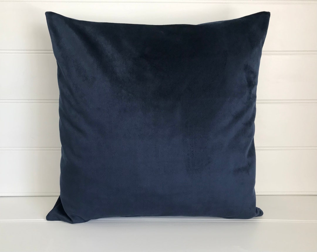 Soft Navy Blue Velvet Cushion Made to Fit an 18” X 18” Cushion Insert ...