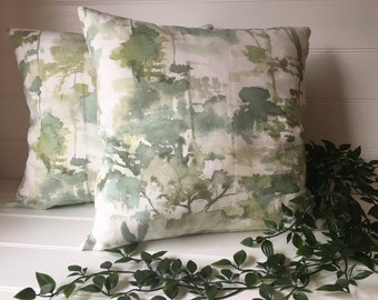 Green Tree Cushion Cover, Spring Cushion Cover, Natural Cushion Cover, Green Tones Cushion Cover, Gift for Her, Abstract Cushion Cover