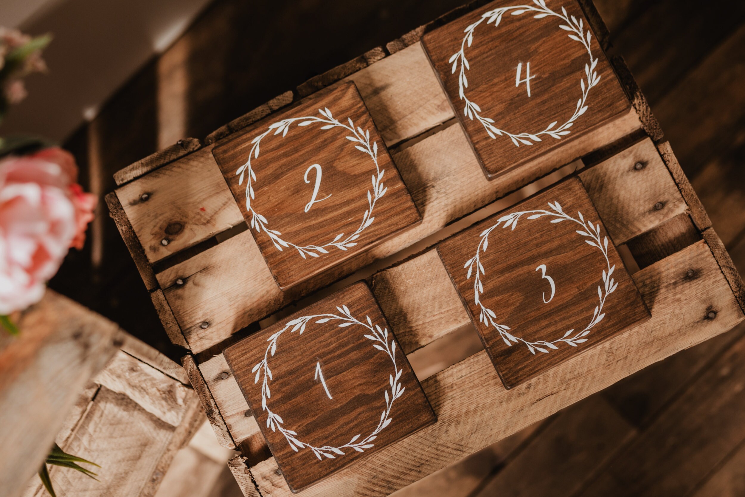 Rustic Hand Painted Table Numbers for Wedding Decor Etsy