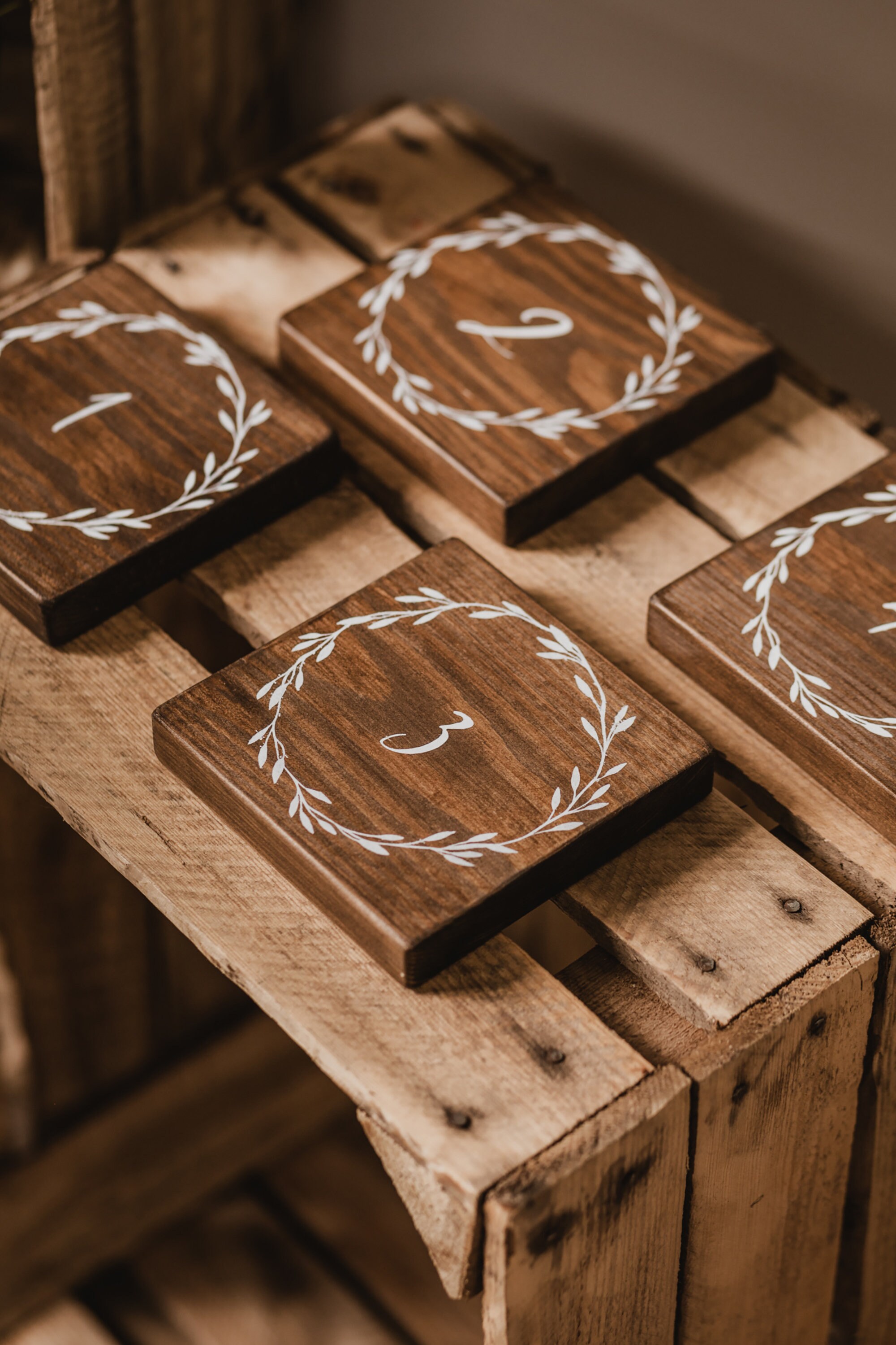 Rustic Hand Painted Table Numbers for Wedding Decor Etsy