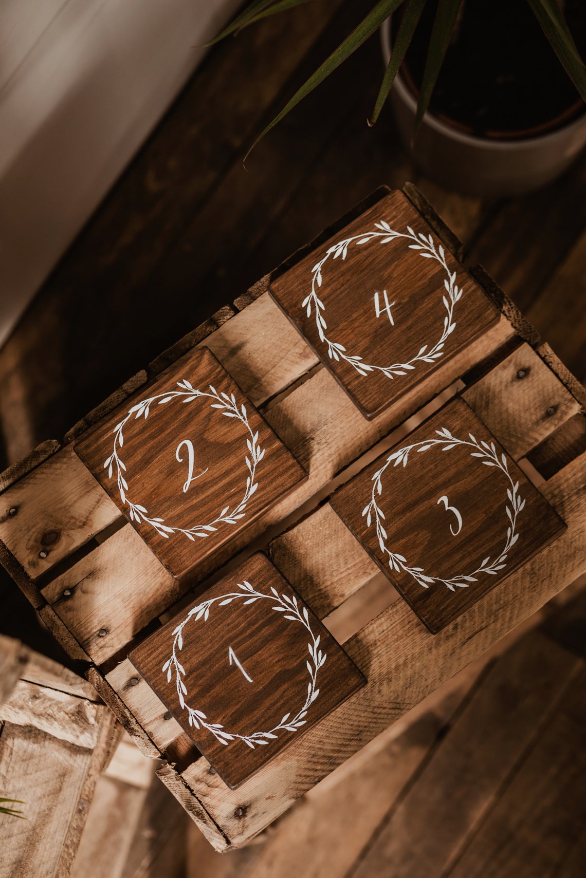 Rustic Hand Painted Table Numbers for Wedding Decor Etsy