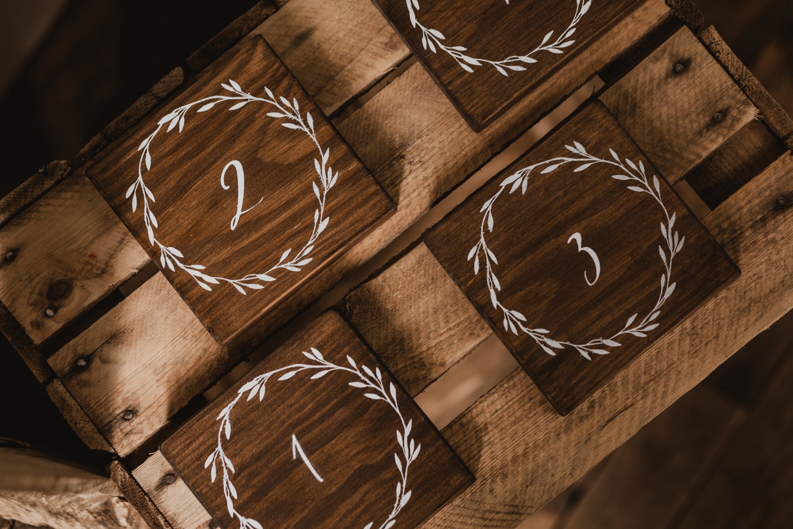 Rustic Hand Painted Table Numbers for Wedding Decor Etsy