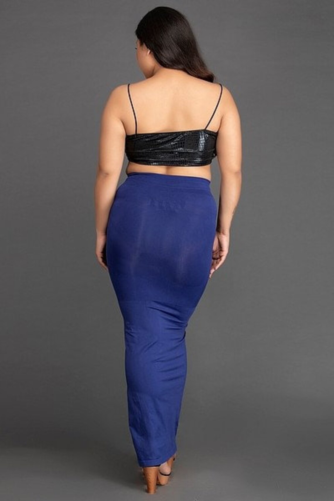 Blue Saree ShapeWear drawstring Mermaid Petticoat Stitched Etsy