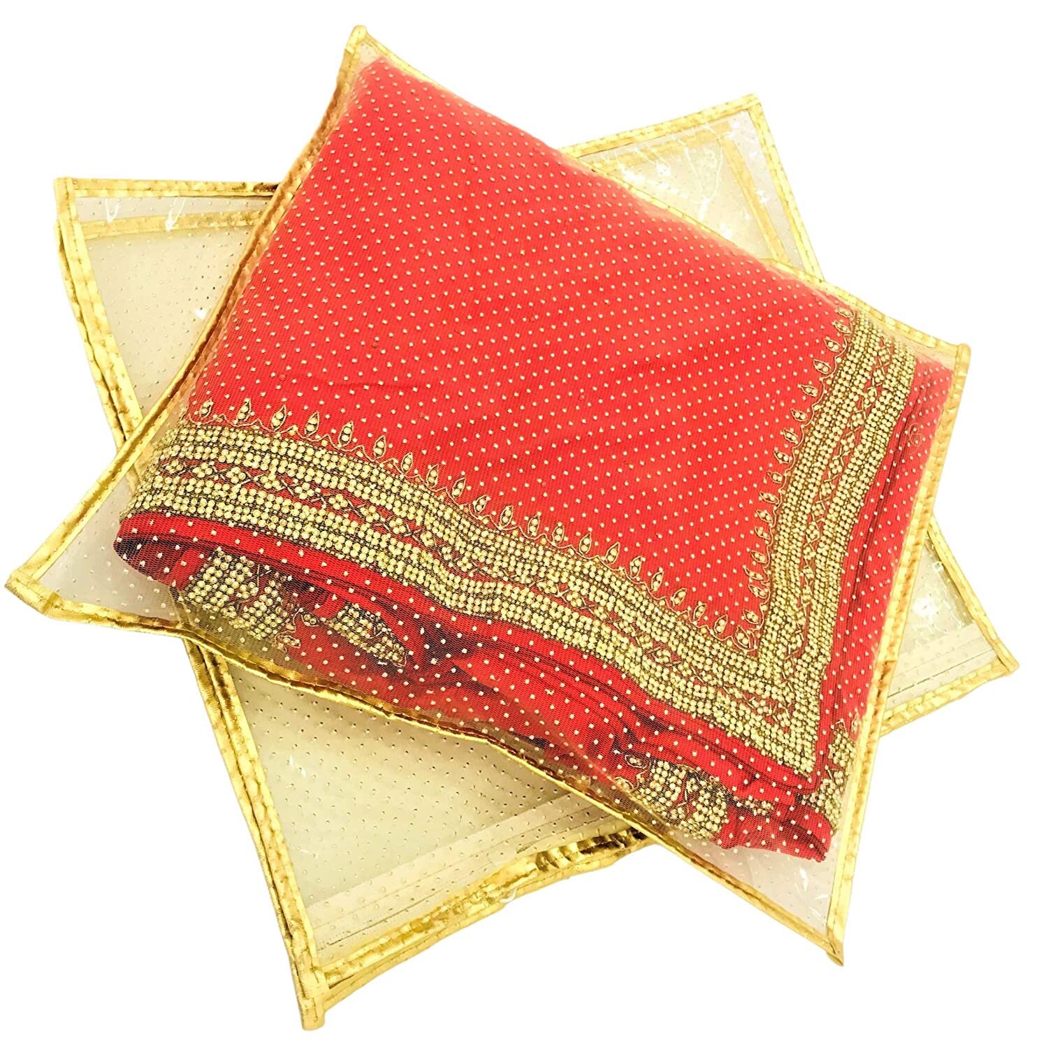 Golden Sari bags saree cover dress keeping plastic tissue Etsy