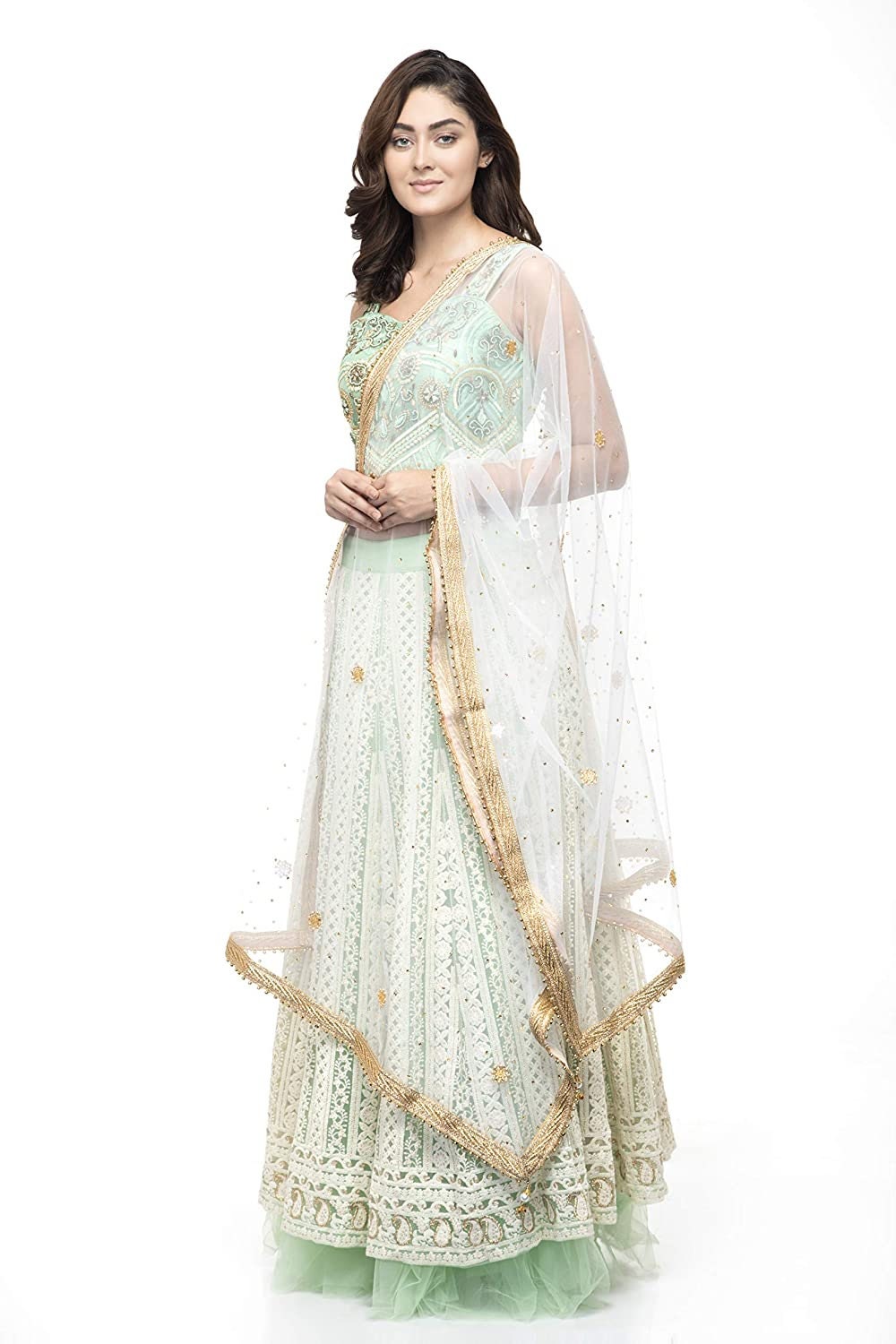 pakistani suits with net dupatta