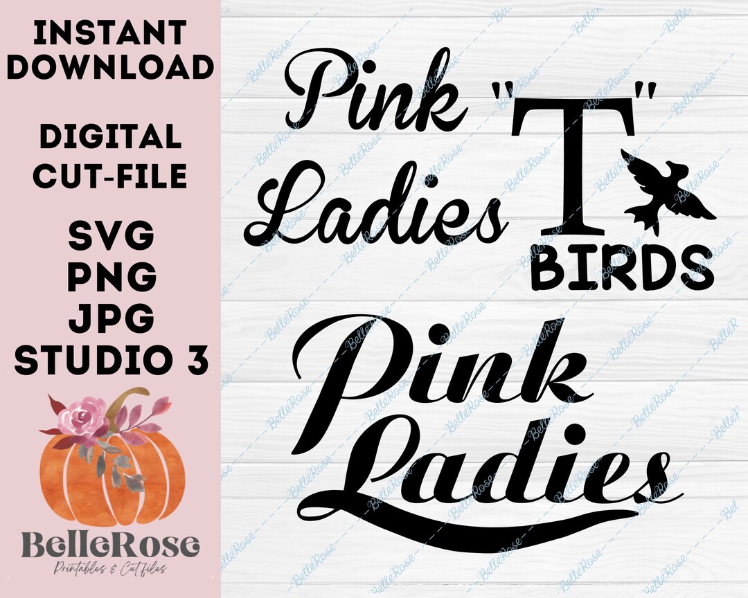 Pink Ladies, Tbirds, Grease, Logo, Leather, Jacket, DIGITAL File, Cut