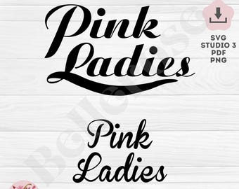 Pink Ladies Jacket Grease movie inspired Digital cut file download svg png jpg studio3 plotter Cricut Silhouette cameo - Instant download