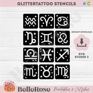 Glittertattoo pochoirs Tatouages Paillettes SVG Football Garçons Fichier de découpe Téléchargement Numérique Cricut Silhouette Cameo Studio