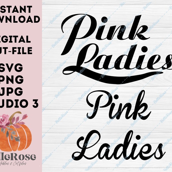 Pink Ladies Jacket Grease movie inspired Digital cut file download svg png jpg studio3 plotter Cricut Silhouette cameo - Instant download
