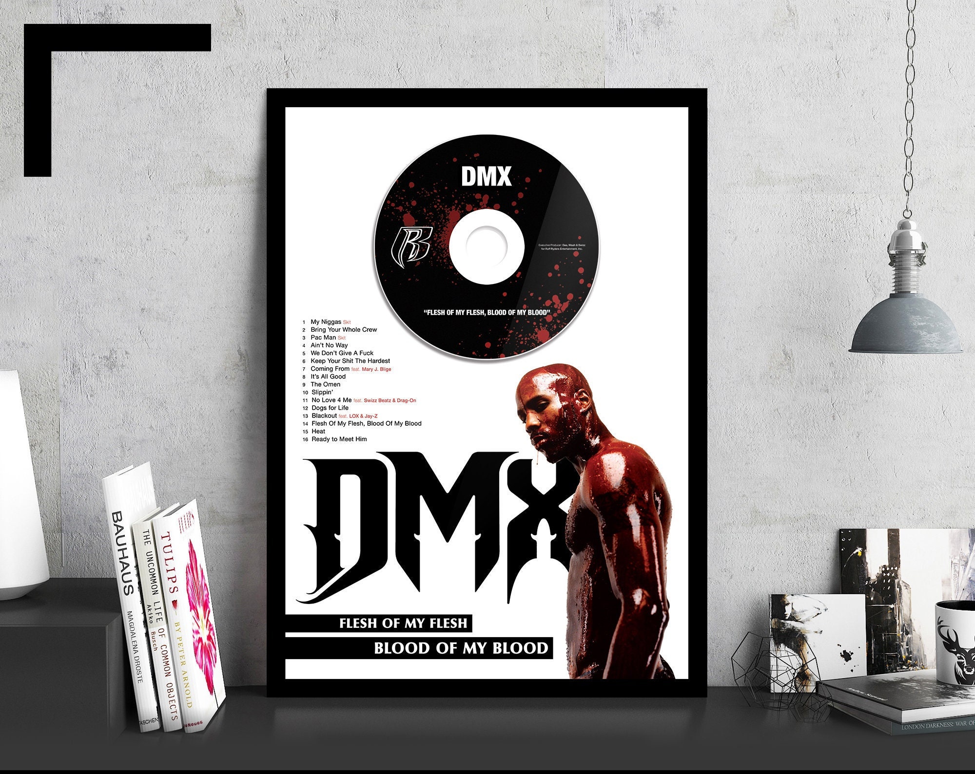 Discover DMX 'Flesh of My Flesh, Blood of My Blood'  CD Album Plaque - Hip-Hop/Rap Music  Premium Matte Vertical Posters