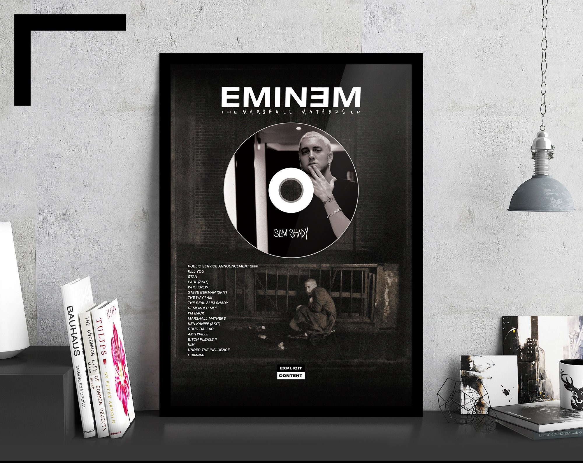 Eminem 'The Marshall Mathers LP'  CD Album Plaque  Premium Matte Vertical Posters
