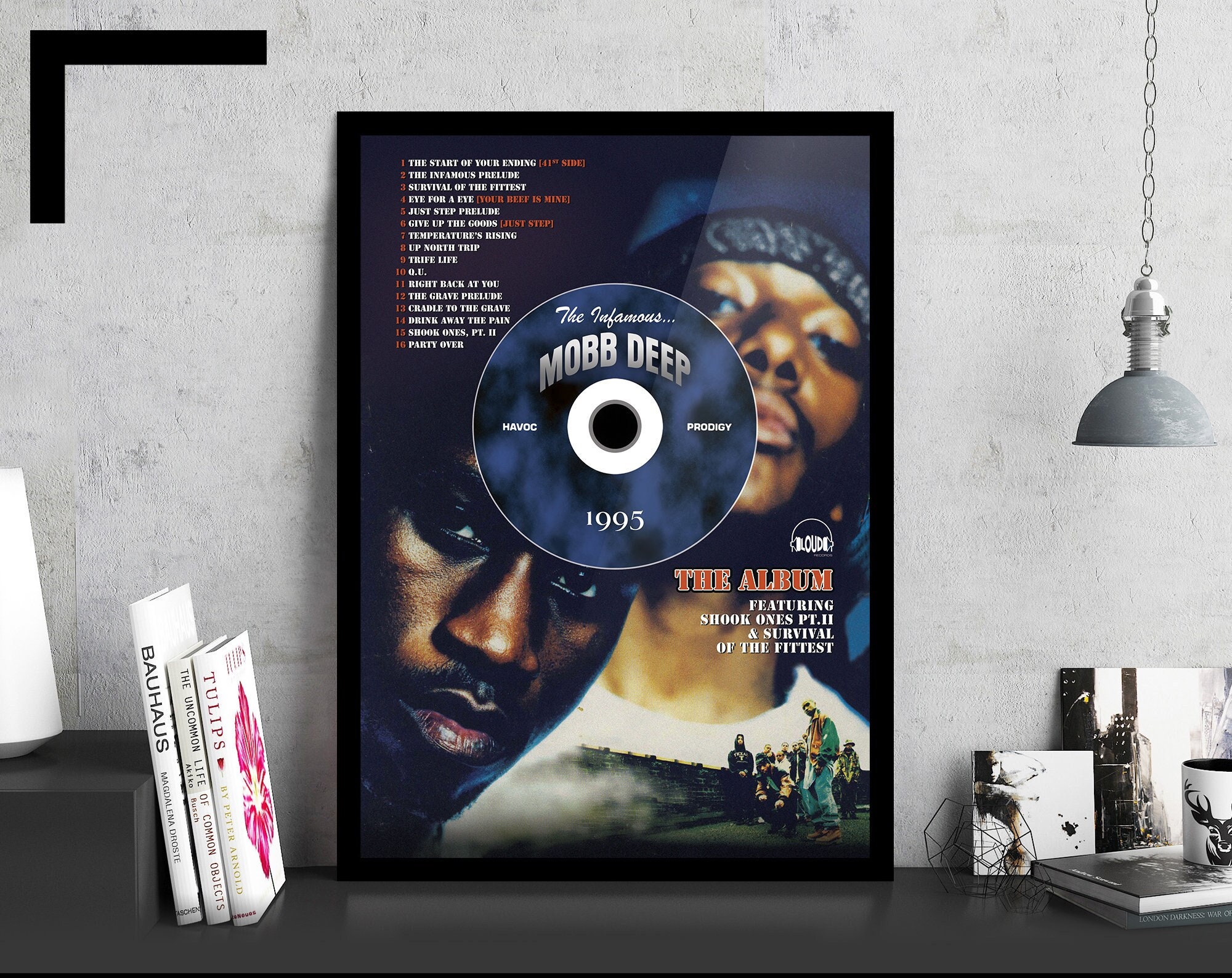 Discover Mobb Deep 'The Infamous'  CD Album Plaque - Hip-Hop/Rap Music  Premium Matte Vertical Posters