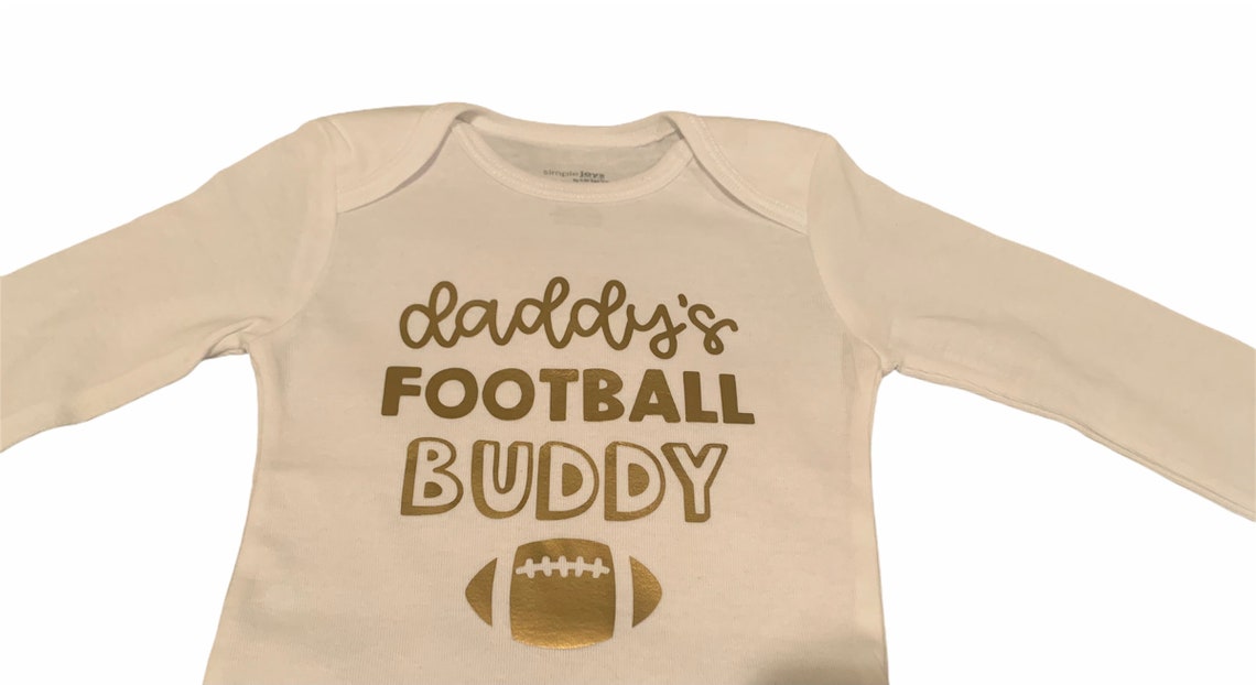 Daddy's Football Buddy Baby Football Onesie Perfect Baby Etsy