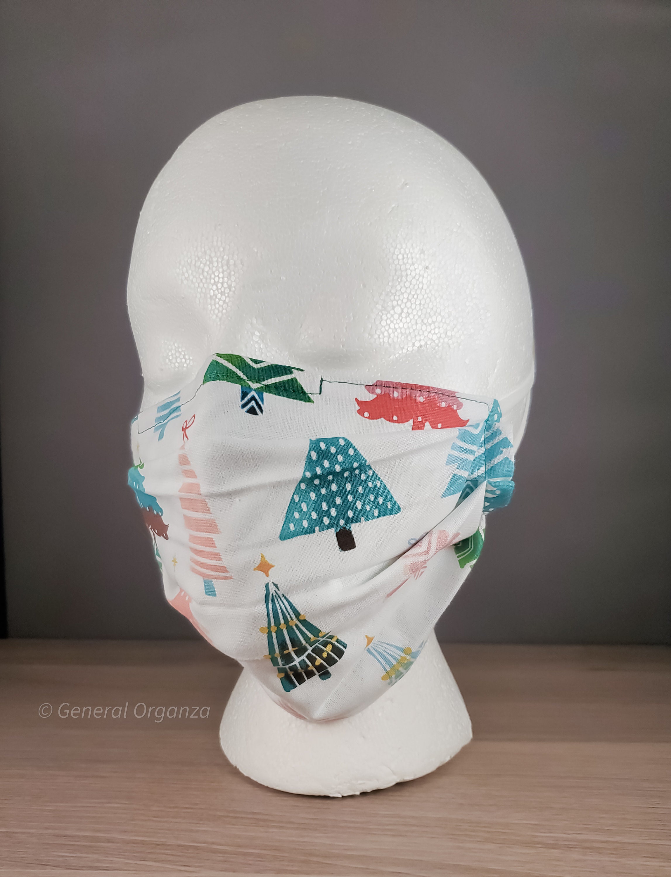 Christmas Face Mask Whimsical Trees Green Stripe Pine - Etsy Australia