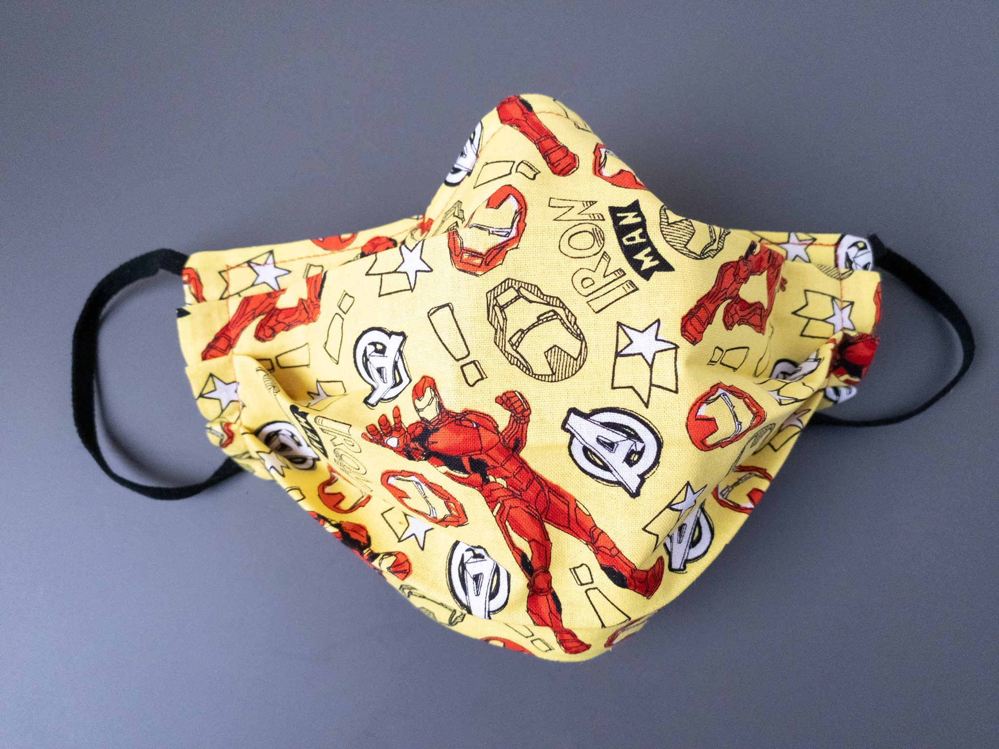 ron Man Superhero Avengers Face Mask Wth Flter - Etsy