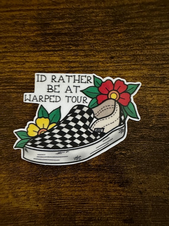 Warped Tour - Vans - Matte Vinyl Sticker - Etsy