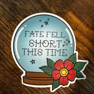Fate Fell Short - Blink 182 - Matte Vinyl Sticker - laptop decal, hydro flask decal