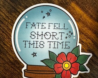 Fate Fell Short - Blink 182 - Matte Vinyl Sticker - laptop decal, hydro flask decal