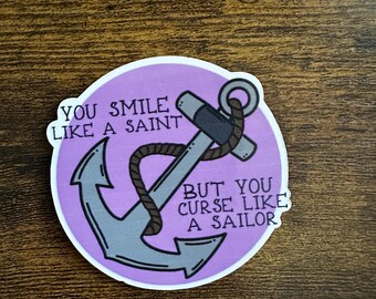 Dashboard Confessional - Saints and Sailors Lyric Sticker - Matte Vinyl Sticker