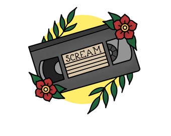 VHS - Scream Tattoo - Digital Print